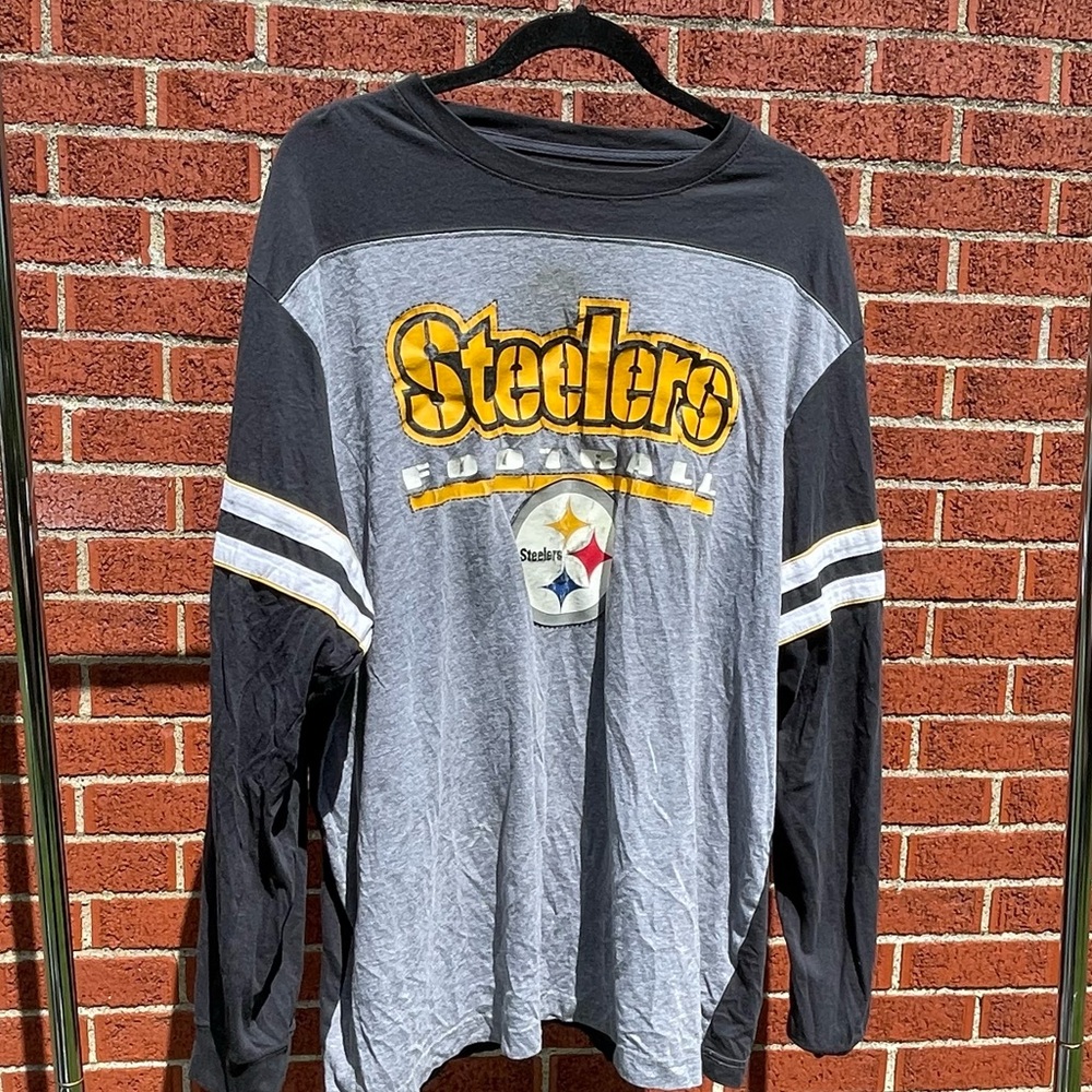 Steelers Long Sleeve Shirt Big and Tall 2xL